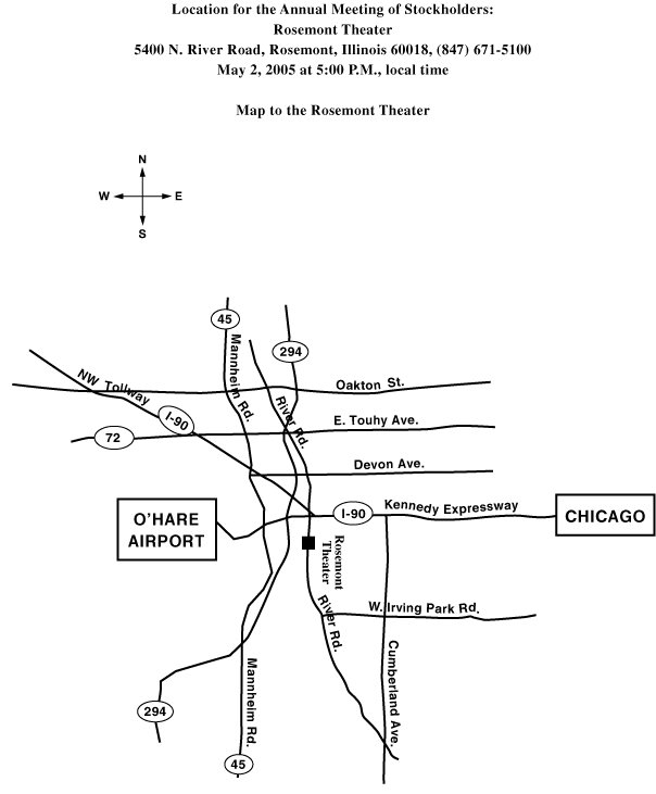 (MAP TO ROSEMONT THEATER)